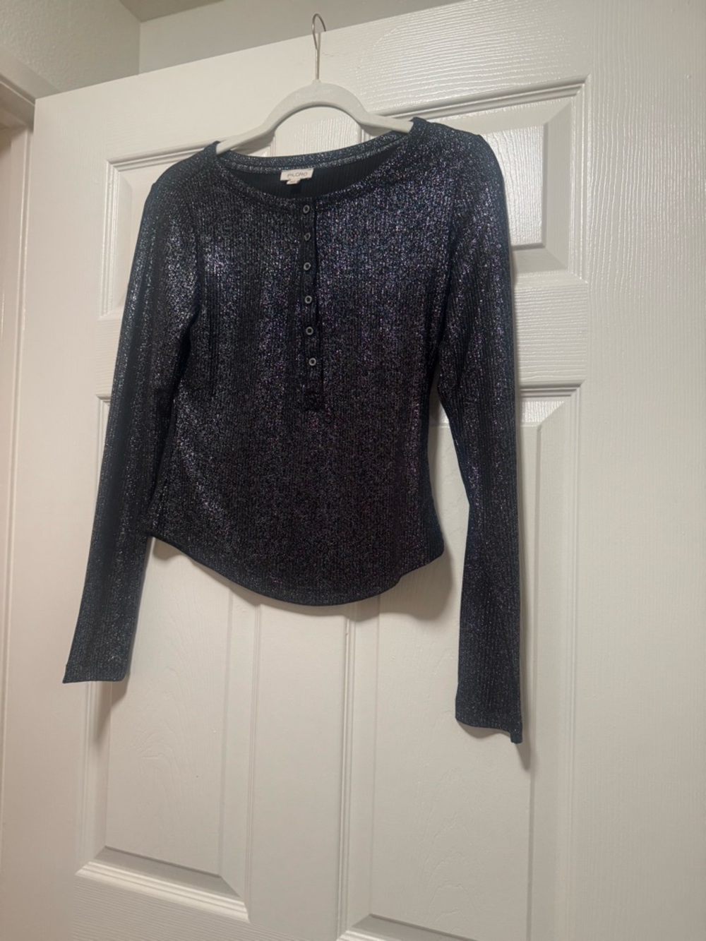 Anthropologie The Andie Ribbed Spotlight Henley Long Sleeve by Pilcro - Picture 8 of 15